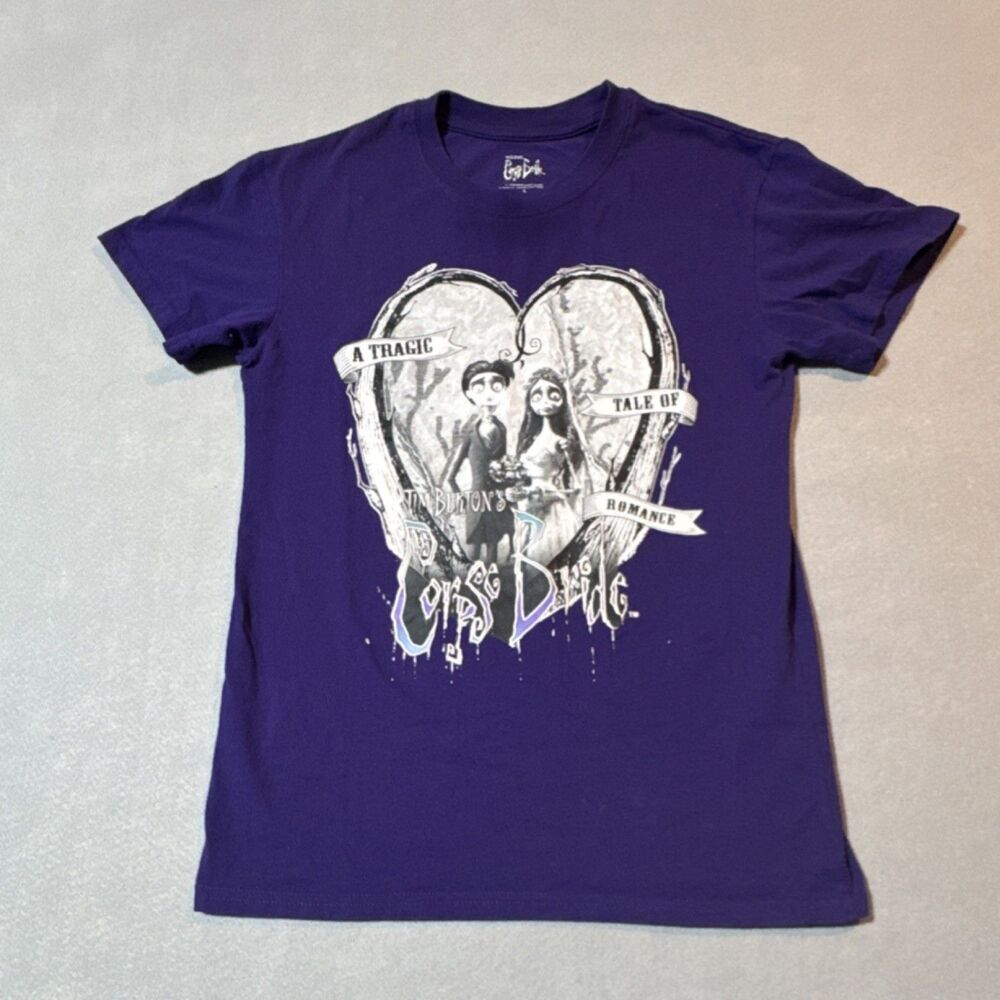 Corpse Bride Disney Purple T-Shirt Adult Size S Tim Burton's Corpse Bride